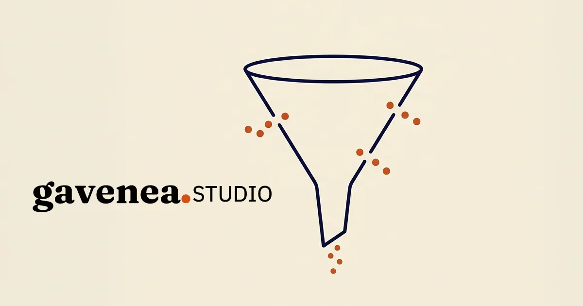 Editorial illustration of a slow website leaking SaaS signups from a conversion funnel